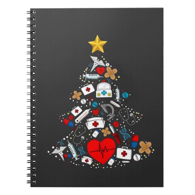 Emergency Department Xmas Tree Nurse Notebook (Front)