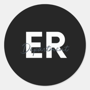 Emergency Dept Emergency Room Er Healthcare Nursin Classic Round Sticker
