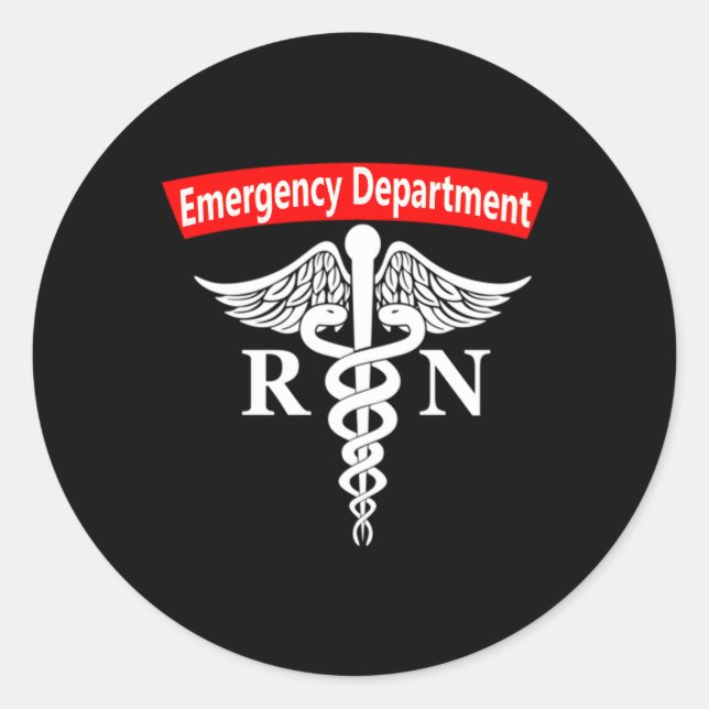 Emergency Dept Nursing Er Registered Nurse Rn Cadu Classic Round Sticker (Front)