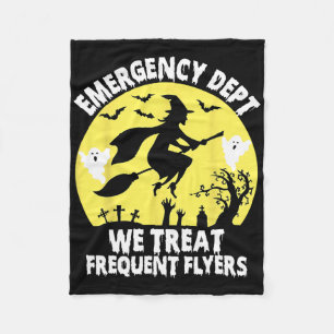 Emergency Dept We Treat Frequent Flyers Er Nurse H Fleece Blanket