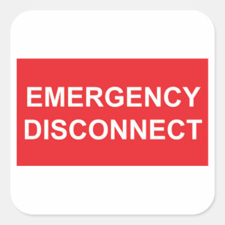 Emergency Disconnect Sticker Sheet