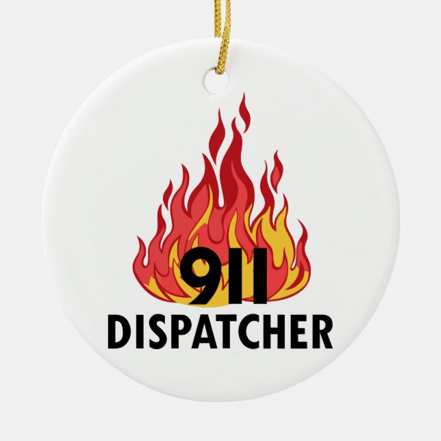 Emergency Dispatcher Ceramic Ornament (Front)