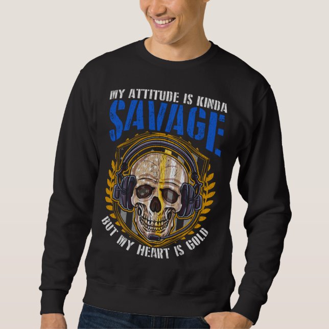 Emergency Dispatcher Thin Gold Line 911 Operator Sweatshirt (Front)