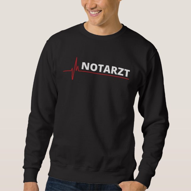 Emergency Doctor ECG Back Print Rear Lettering Not Sweatshirt (Front)
