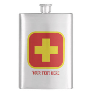 Emergency Drink Flask with Custom Text