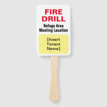 Emergency Evacuation Fire Drill Tenant Locate Sign