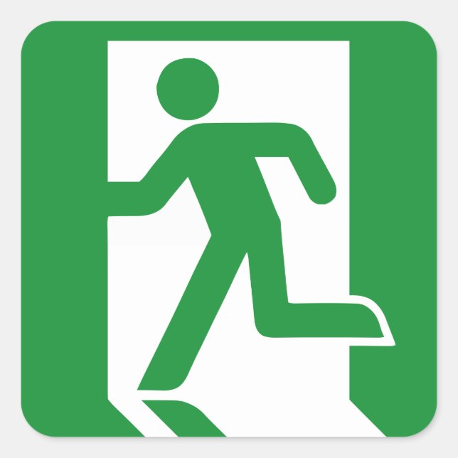 Emergency Exit Door Sticker (Front)