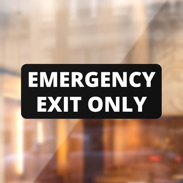Emergency Exit Only Storefront Decal (Sheet 2)