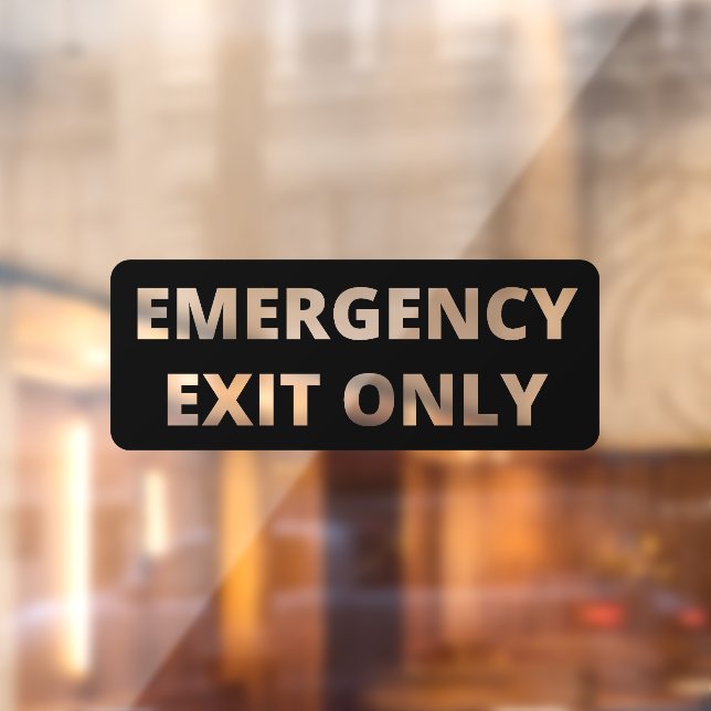 Emergency Exit Only Storefront Decal (Sheet 2)