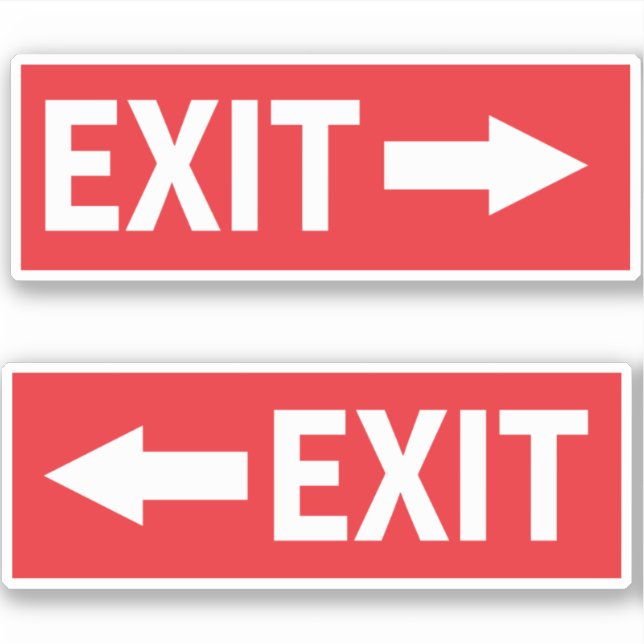 Emergency Exit Sign Both Direction (Front)
