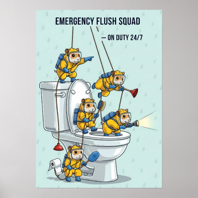 Emergency Flush Squad Poster (Front)