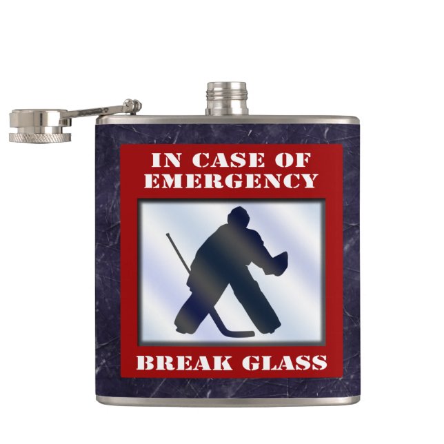 Emergency Hockey Goalie Hip Flask (Opened)