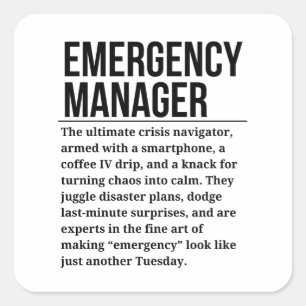 Emergency Manager Square Sticker