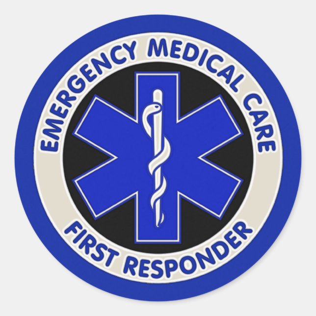 Emergency Medical Care First Responder Classic Round Sticker (Front)