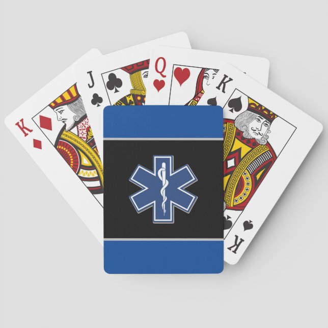Emergency Medical Logo   Playing Cards (Back)