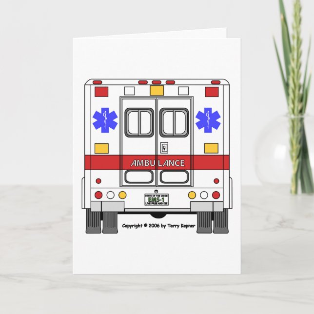 Emergency Medical Services Ambulance (EMS) Card (Front)
