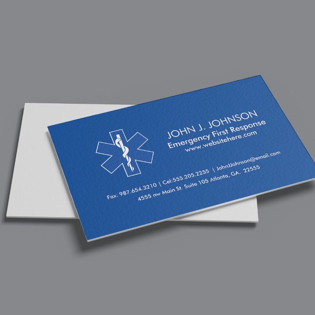 Emergency Medical Services Business Card (Creator Uploaded)