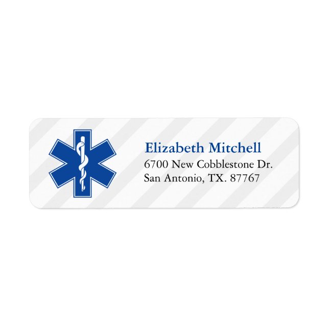 Emergency Medical Services Return Address Label (Front)