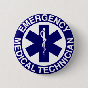 EMERGENCY MEDICAL TECHNICIANS EMT 6 CM ROUND BADGE