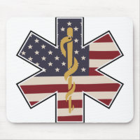 Emergency Medical Worker Tribute Usa Flag -EMS EMT