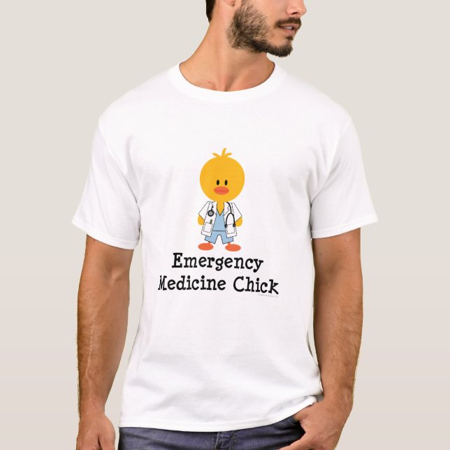 Emergency Medicine Chick Crew Neck T shirt (Front)