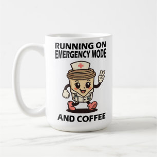 Emergency Mode Active – Fueled by Coffee Coffee Mug