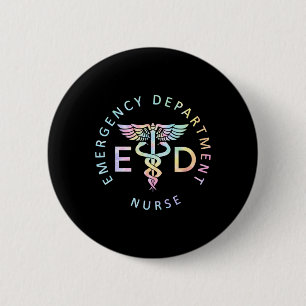 Emergency Nurse Ed Nurse Er Emergency Department N 6 Cm Round Badge