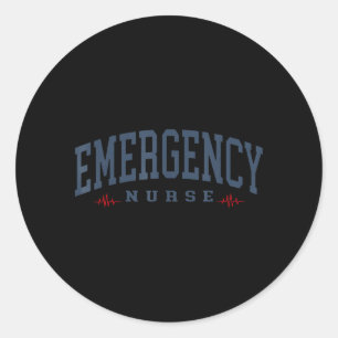 Emergency Nurse Emergency Department Emergency Classic Round Sticker