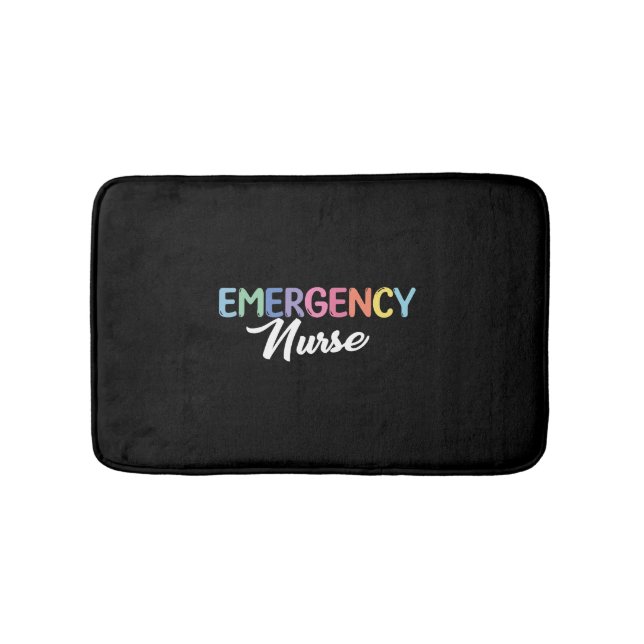 Emergency Nurse Medical Worker Bath Mat (Front)