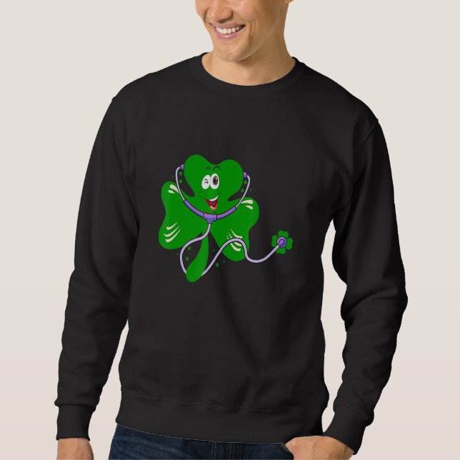 Emergency Nurse Squad Nursing St Patrick Day Gnome Sweatshirt (Front)