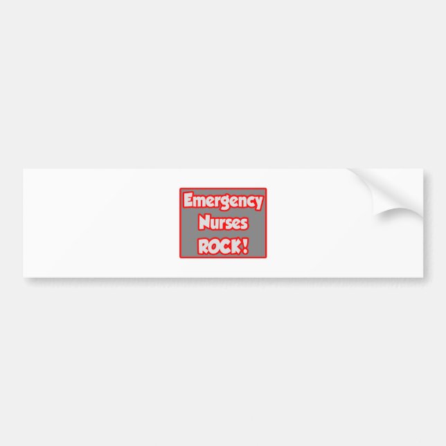 Emergency Nurses Rock! Bumper Sticker (Front)
