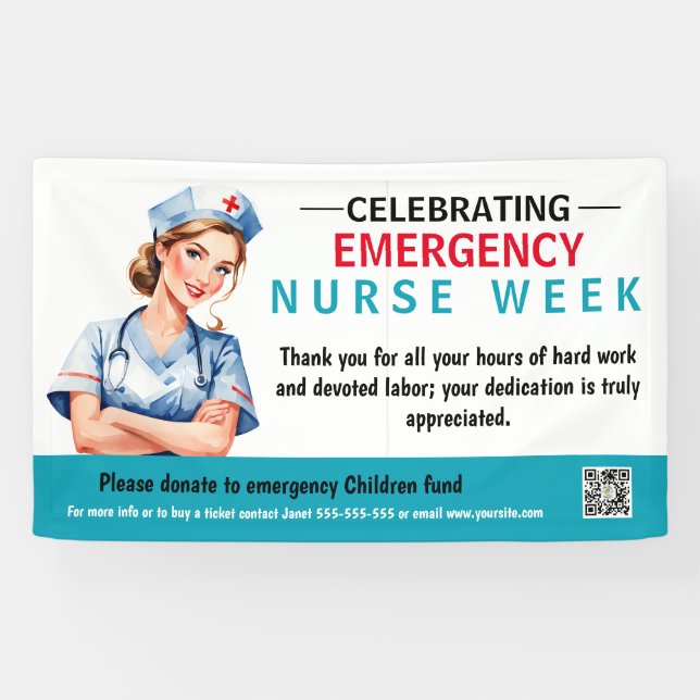 Emergency Nurses week is observed yearly banner (Horizontal)