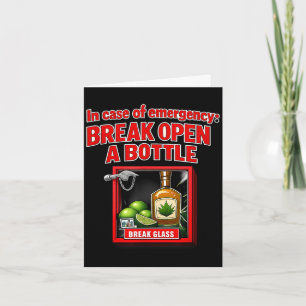 Emergency party crew funny drinking joke Emergency Card