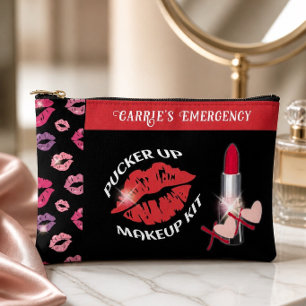 Emergency Pucker Up Make Up Kit Accessory Pouch