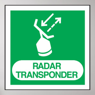Emergency Radar Transponder Safety Sign
