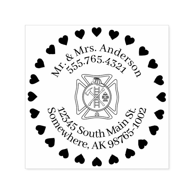 Emergency Responders Address Contact Self-inking Stamp (Design)