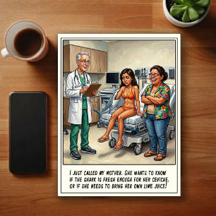 Emergency Room Adventures Cartoon Postcard