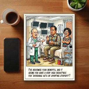 Emergency Room Adventures Cartoon Postcard