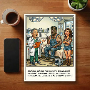 Emergency Room Adventures Cartoon Postcard