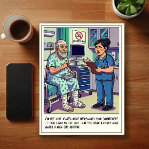 Emergency Room Adventures Cartoon Postcard