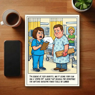 Emergency Room Adventures Cartoon Postcard