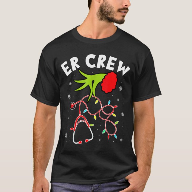 Emergency Room Christmas Er Crew Nurse Xmas Holida T-Shirt (Front)