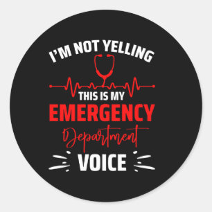 Emergency Room Er Nurse Emergency Dept Classic Round Sticker