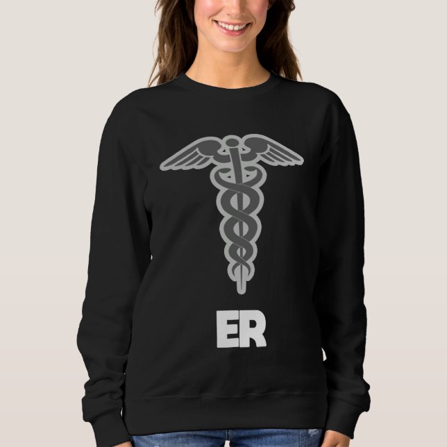 Emergency Room Nurse Caduceus Symbol Sweatshirt (Front)