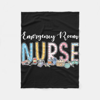 Emergency Room Nurse Gift Idea Fleece Blanket