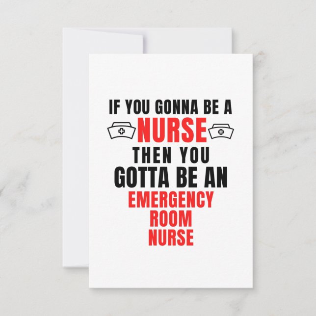 EMERGENCY ROOM NURSE THANK YOU CARD (Front)