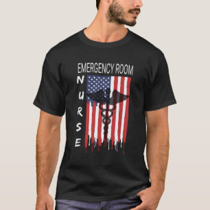 Emergency Room Nursing Us Flag Er Patriot T-Shirt