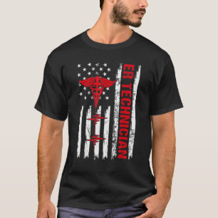 Emergency Room Technician ER Tech Technologist Ame T-Shirt