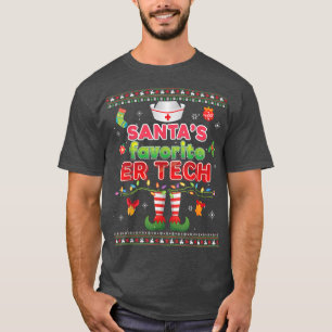 Emergency Room Technician Santa's Favourite ER Tec T-Shirt