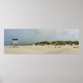 Emergency shelter on the beach Poster